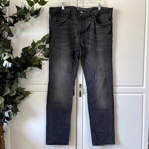 French Connection Slim Fit Jeans Mens 38x33 Dark Gray Wash Button Fly